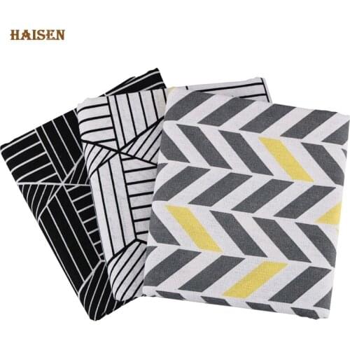 Haisen,African Printed Cotton Linen Fabrics For DIY Handmade Textile Quilting&Sewing Sofa Table Gunny Cloth Curtain Bag Material