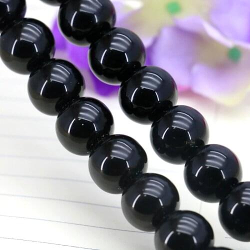 Bright 14mm Black Onyx Round Beads, suitable for DIY fashion bracelet necklace jewelry making! New sales