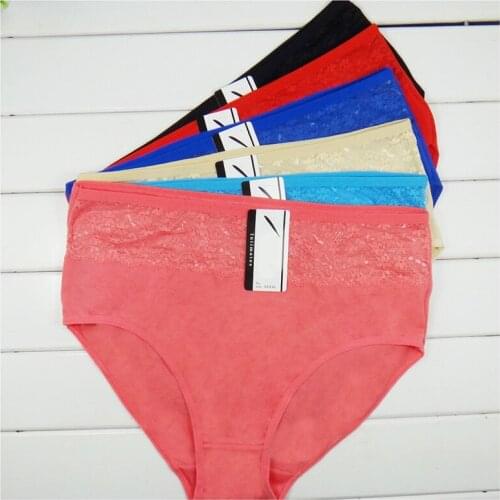 Plus Size Women Underwear Cotton Briefs Ladies Seamless Panties lot Sexy Lingerie Comfort Lace Underpants Hot Sale Free Shipping