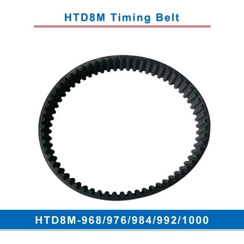 Timing belt HTD8M-968/976/984/992/1000 teeth pitch 8mm circular teeth belt width 20/25/30/40mm for 8M timing pulley