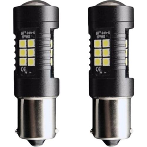 1pcs 1156 BA15S P21W 21SMD LED Car Tail Backup Reverse Light Bulbs 1200Lm White