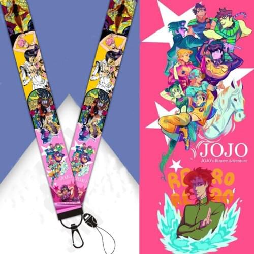 1pc Anime Jojo Bizarre Adventure Cosplay Accessories Prop Chain Key Rings Cell Phone Neck Strap ID Lanyards Key Figure Toys