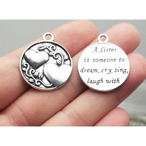 10pcs/lot--24mm, Antique silver plated heart charms,DIY supplies,Jewelry accessories