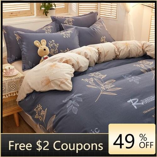 100% cotton Bedding set 3/4 piece Flowers Duvet cover set Large comforter bedding sets Full Queen King size luxury home textile