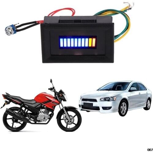 12V Universal Motorcycle Car Oil scale meter LED Oil Fuel level Gauge Indicator
