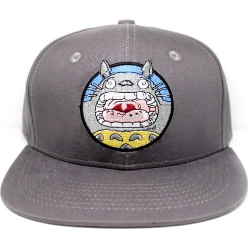 2019 Cute yawning Totoro Moive character Casual Hip-hop Gray Hats & Caps