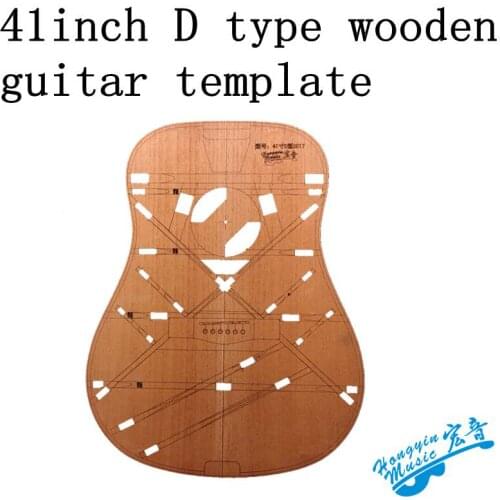 41-inch D-type acoustic guitar wooden template Guitar making mold tool outline sound hole beam position map
