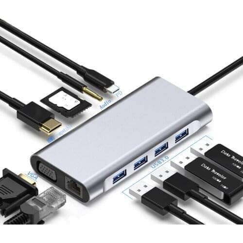 USB HUB C HUB HDMI Adapter 12 in 1 USB C to USB 3.0 Dock for MacBook Pro Accessories USB-C Type C 3.1 Splitter USB C HUB