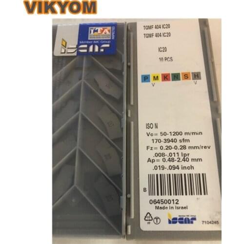 Free Shipping Original Carbide Inserts TGMF404 IC20 Lathe Cutter Turning Tools CNC Cutting Tool