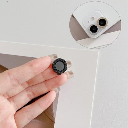 For iPhone 12 Pro Max Camera Screen Protector Bling Glitter Camera Len Protector For iPhone 11 Pro Max 12 Mini Camera Cover Case