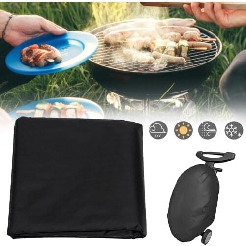 BBQ Grill Cover with Drawstring 210D Oxford Waterproof Coating Weather Proof Gas Grill Cover for Weber Q2000