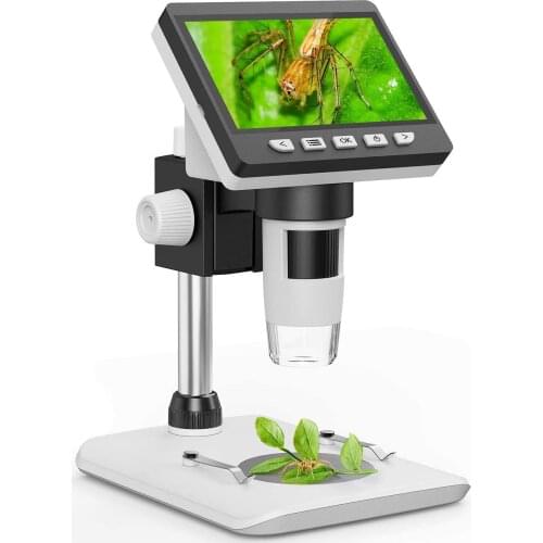 LCD Digital Microscope 4.3 inch 50X-1000X Magnification Zoom HD 1080P 2.0MP USB Microscope 8 LED Video Camera Microscope