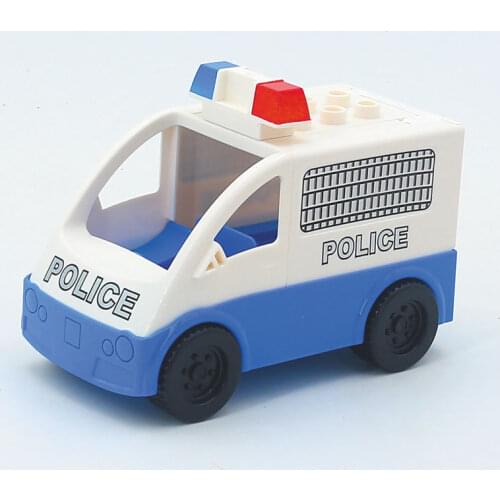 DIY Car Capture vehicle model Building Blocks Boys Toys Vehicle Flash Alarm Light Blocks Accessories Compatible children gift