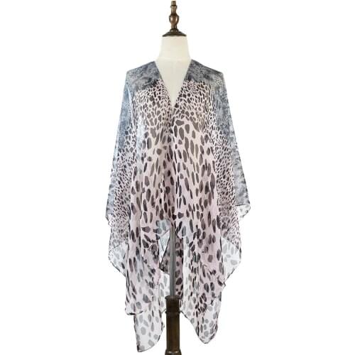 DIY tunic chiffon blusas women fashion leopard printed blouse women tops mujer de moda 2020