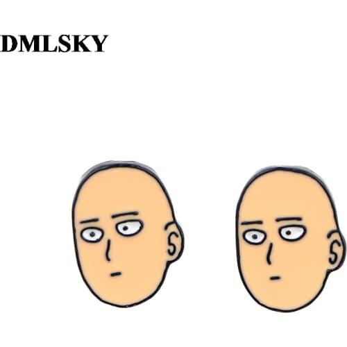 DMLSKY cartoon MAN cartoon Stud Earrings funny Earrings Jewelry Not allergic Stud Earring Pendant for Girls Cute Gift M4034