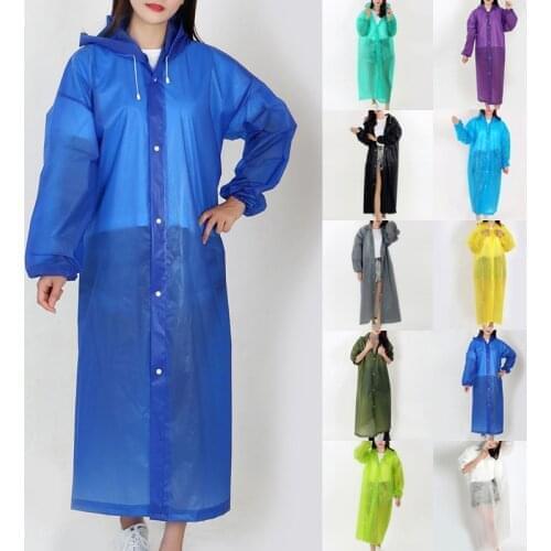 Adult Rain Coat EVA Emergency Waterproof Raincoat Hiking Camping Hood Raincoat Women Men Hood Poncho