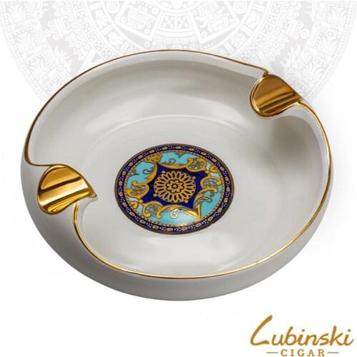 Ceramic ashtray cigar luxury The sitting room office desktop yanju Decorative accessories 17 cm in diameter Cigar ashtray