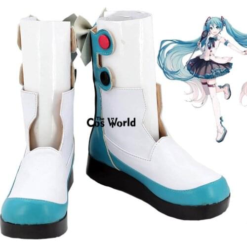 Vocaloid 2017 Magical Mirai Miku Anime Customize Cosplay Flat Shoes Boots