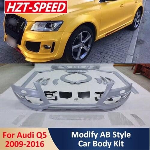 Q5 Modify to ABT Style Car Body Kit PU Unpainted Front Rear Bumper Diffuser Side Skirts Fender Flares For Audi Q5 2009-2016