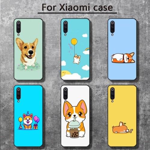 Cute Cartoon Corgi Dog  Phone Cases for Xiaomi mi 6 6plus 6X 8 9SE 10 Pro mix 2 3 2s MAX2 note 10 lite Pocophone F1