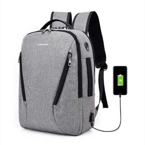 NEW Anti Theft Backpack with anti lock USB Charging laptop backpack Canvas stylish laptop backpacks
