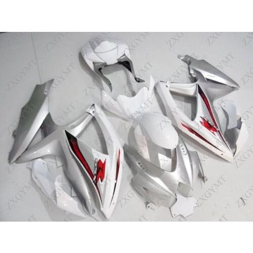 Fairing for Suzuki GSXR750 2008 - 2010 K8 White Silver Fairing for Suzuki GSXR750 08 09 Body Kits GSX R 600 2010