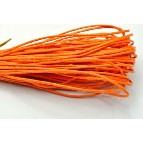Orange 100 Meters Beading Cord 1mm Waxed Cotton for Bracelet Necklace decorative diy accessories jewelry