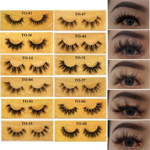Lash Extension Natural Mink 3D Fake lashes Dramatic Volume Gold Eyelash Bulk Wholesale With Pack False Eyelashes For Makeup