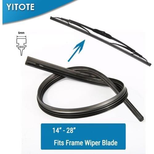 YITOTE Wiper Refill Rubber for Frame Traditional Wiper Blade Surface Up to 40% Longer Life (Pack of 1)