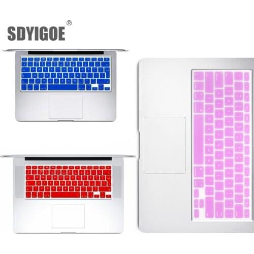 For Apple stickers laptop Keyboard Cover Silicone case Color Silicone Film EU/US for macbook pro13/15 air13 A1278A1398A1466/1502