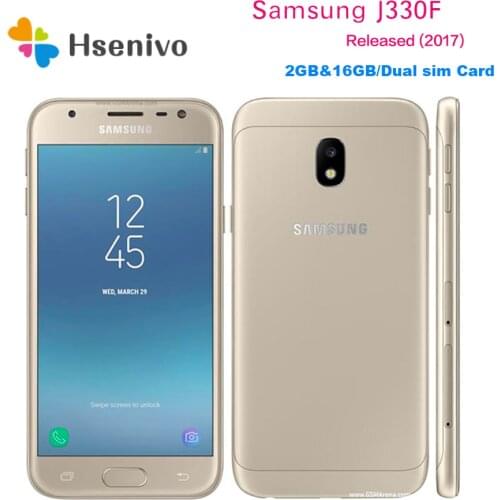Original Samsung Galaxy J3 (2017) J330F 5.0 Inches Quad-core 2GB RAM 16GB ROM LTE NO NFC 13MP Camera Dual SIM Unlocked Cellphone