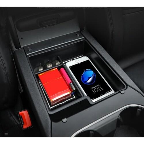 Car Styling Plastic Interior Central Armrest Storage Box Organizer Container Tray For Porsche Cayenne 3rd Gen (PO536) 2018 2019