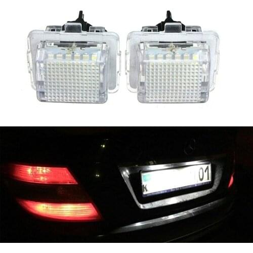 For Mercedes-Benz W204 W212 W216 W221 LED CanBus No Error Number License Plate Lights Bulb White No Hyper Flash Dropshipping