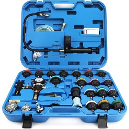 28pcs / set Universal Radiator Pressure Tester Vacuum Type Cooling System Detector Test Testeur Refroidissement