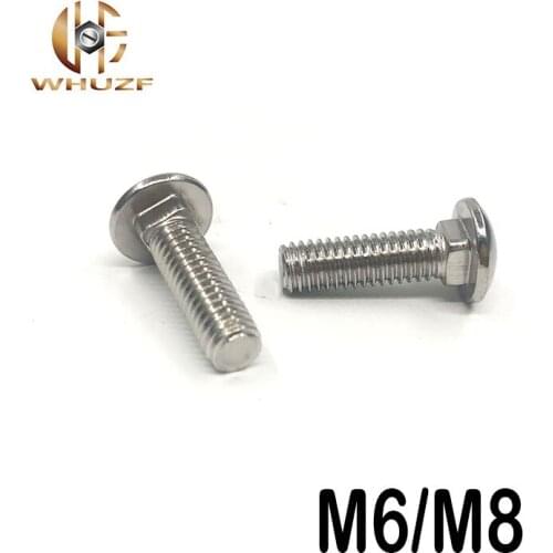 M6/M8304 Stainless Steel Carriage Screws Shelf Screws Square Head Square Neck Bolts