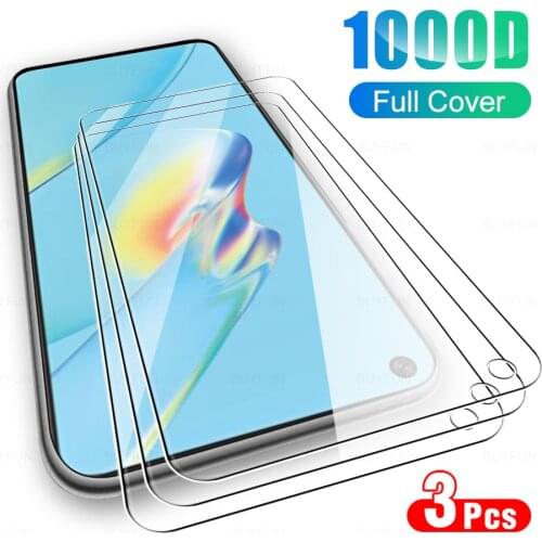 3Pcs Full Cover Protective Glass For OPPO A54 Phone Tempered Glas Screen Protector Film For O PPO A 54 OPPOA54 2021 Protection