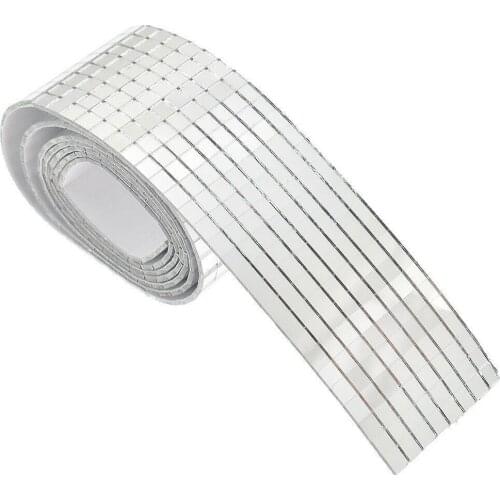 1 Roll Mini Square Mirrors Mosaic Home Decoration Tiles Self-Adhesive Glass For Bathroom DIY Handmade Crafts