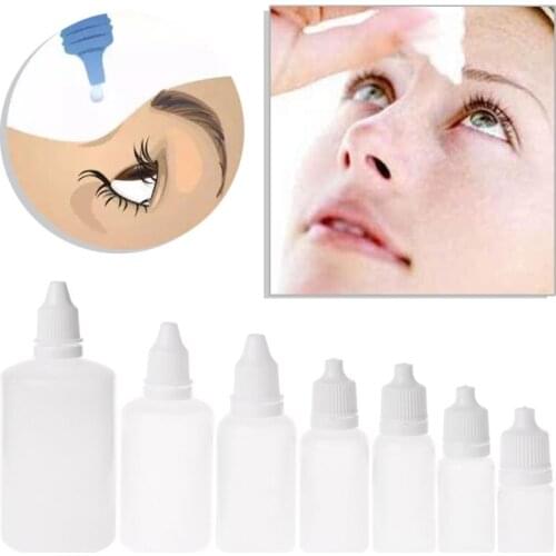1 Pc 5/10/15/20/30/50/100ml Empty Plastic Squeezable Dropper Bottles Eye Liquid Dropper Container Tool