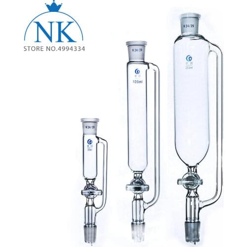 Free shipping One Piece 100ml Constant Cylindrical shape separating funnel/Constant pressure drop funnel with GLASS stopper