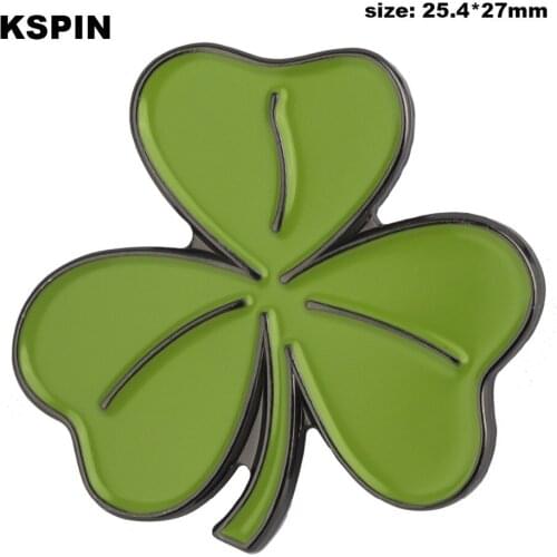 Clover Badges Metal Pin for Clothes Rozet Makara Replica Coins 10pcs