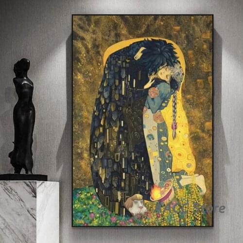 Anime Character Illustration Art Poster Figure Canvas Painting Wall Art Home Decoration for Living Room and Bedroom Frameless