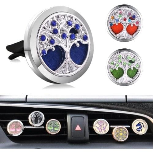 Aromatherapy Diffuser Necklace Jewelry Crystal Car Perfume Locket Essential Oil Diffuser Car Clip Aroma Perfume Locket Pendant