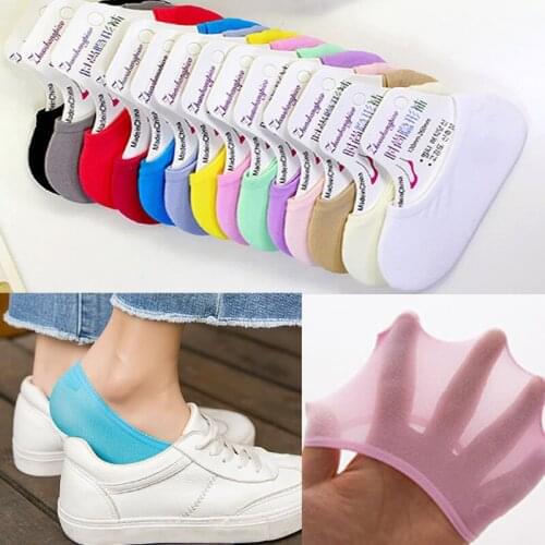 Candy-Colored Magic Socks Womens Hidden Velvet Non-Slip No-Show Sock Adult Childrens Silicone Summer Women Ankle Hidden Socks