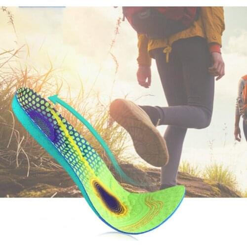 2Pcs Unisex Breathable Comfortable Sole Insoles Arch Support pad Soft Pad for Outdoor Sports Massaging Shock Absorption