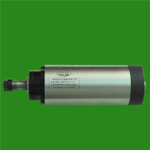 2HP 1.5KW 24000RPM ER16 Woodworking AC Spindle motor 4 bearings 80mm 220VAC 8A 400HZ air cooling CNC Router