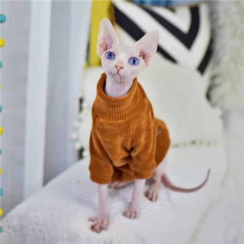 Elegant Warm Sphynx Cat Sweater Fashion Kitty Hairless Cat Clothing Comfort Winter Dress for Sphynx Cat
