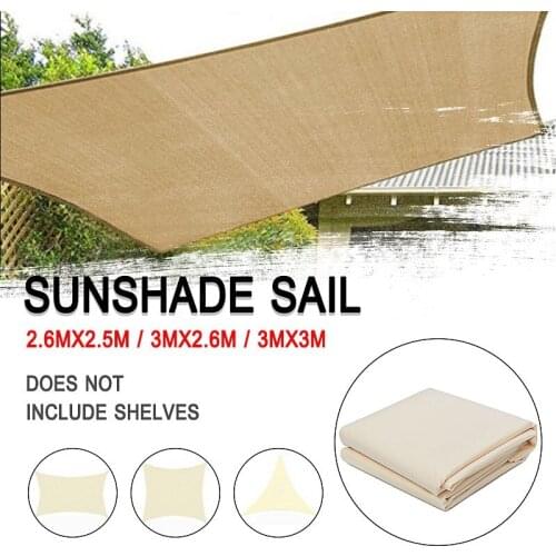 3x3/2.6M 300D Canvas Waterproof Tent Canopy Sun Shelter Cloth Outdoor Tent Top Roof Cover Garden Patio Awning Supplies Tool