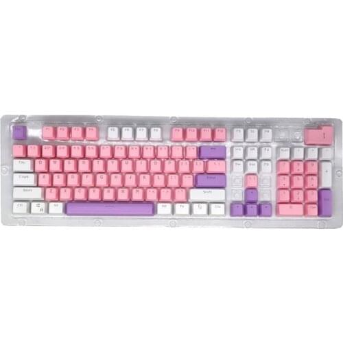 LX9B Only Keycap,3 Color Combinations PBT Keycap 104 Keys Thicken Keycaps for Mechanical Keyboard Installation