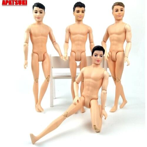 30cm 11 Moveable Jointed Boy Doll Ken Male MAN Naked Body Boyfriend Prince Nude Dolls DIY Learning Toy For Children Doll Body