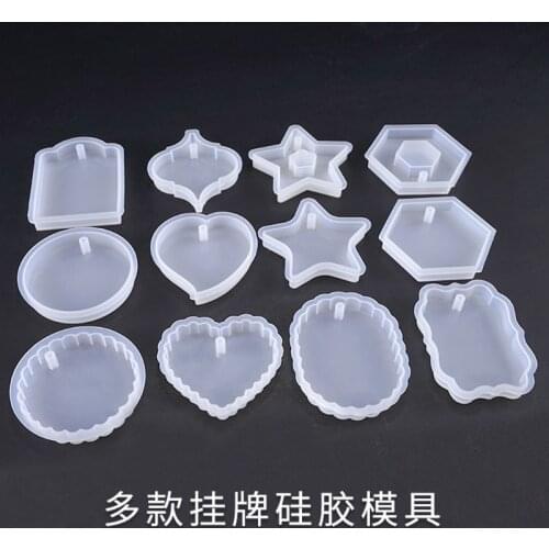 Heart Square Round Pendant DIY Mold Resin Casing Craft Jewelry Making Tools E56C
